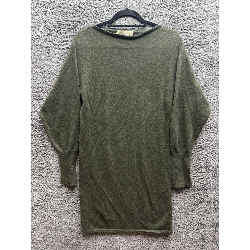 Allude 100% Cashmere Long Sleeve Sweater‎ Dress Green Womens Size XS